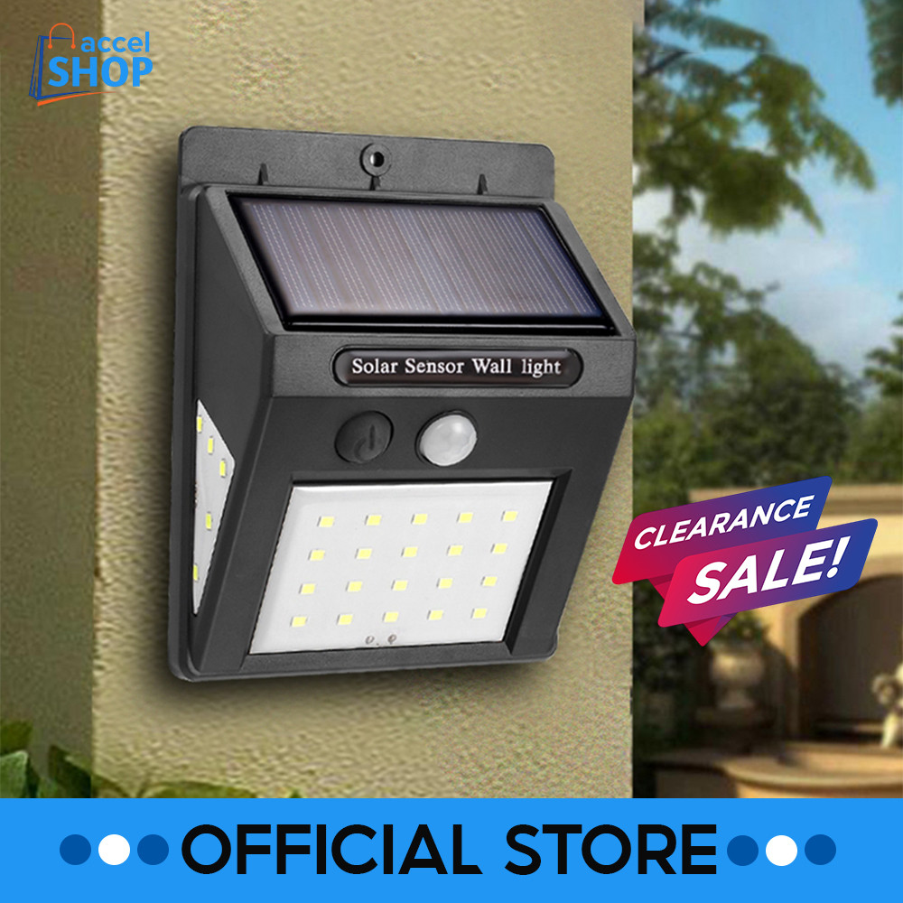 Accel CLEARANCE SALE Solar Motion Sensor Wall Light PIR Sensor + CD5