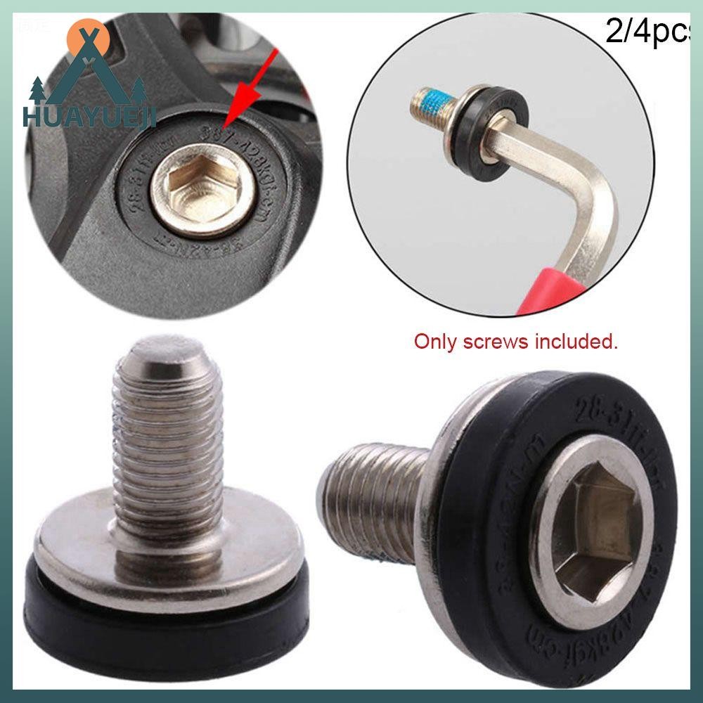 HUAYUEJI 2/4Pcs M8 Screw Key Cranks Chainwheel Screws Cycles Bicycle