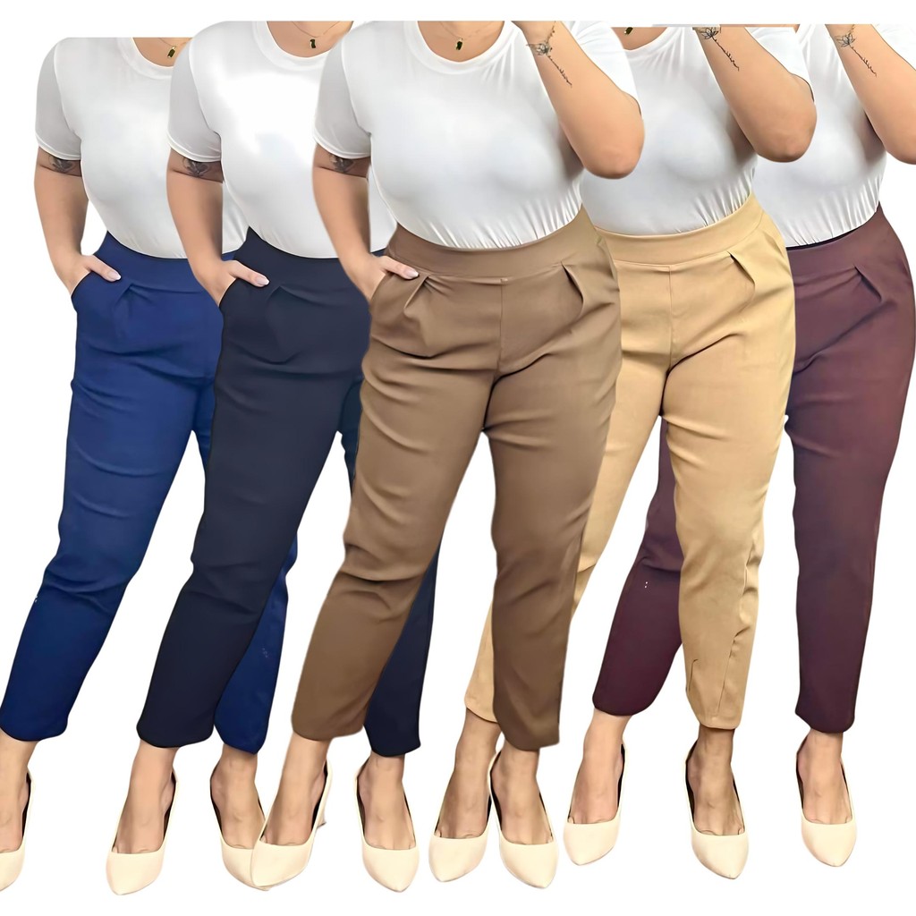 2920084 Powder Pleated Skinny Trousers