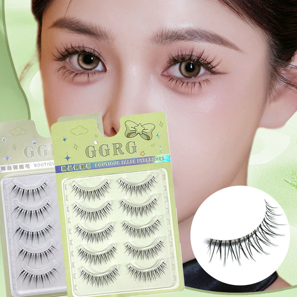 Natural Fairy Cross Long 5 Pairs False Eyelashes Manga Lash Extension ...
