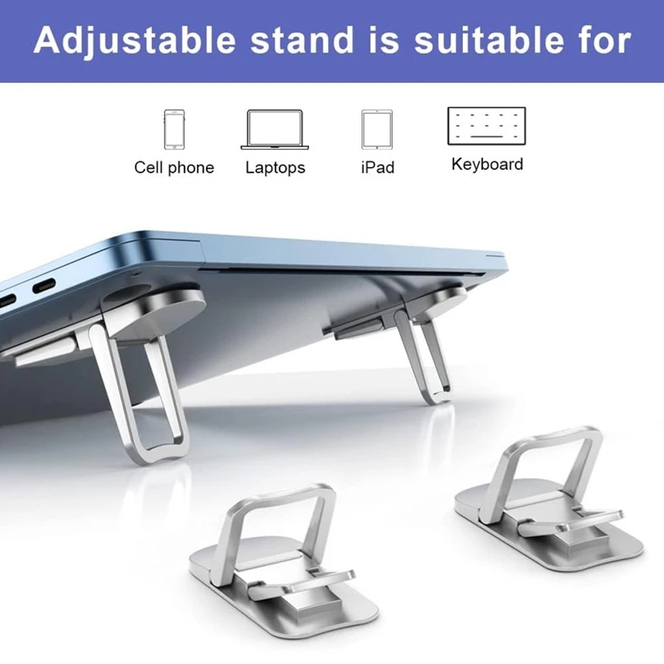Aluminium Alloy Holder Adjustable Folding Laptop Stand Mini Legs Ultra ...