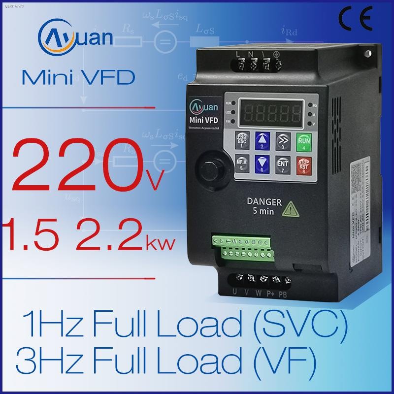 COD☆Mini vfd 1.5kw 2.2kw 220V vector Variable Frequency Inverter for ...