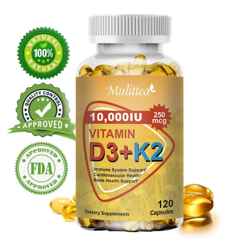 Mulittea Vitamin D3 + K2 Capsules For Can promote calcium absorption ...