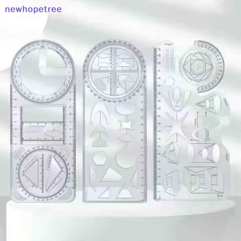 NTPH 1PCS Multi Functional 360 ° Movable Geometric Drawing Ruler For ...