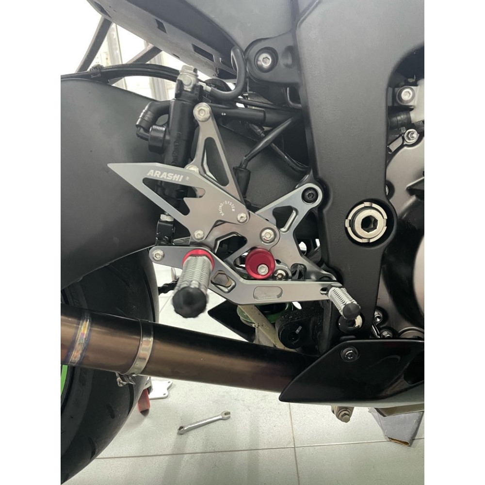 Arashi V2.0 CNC Adjustable Rearset For KAWASAKI NINJA ZX-6R ZX6R ZX636 ...