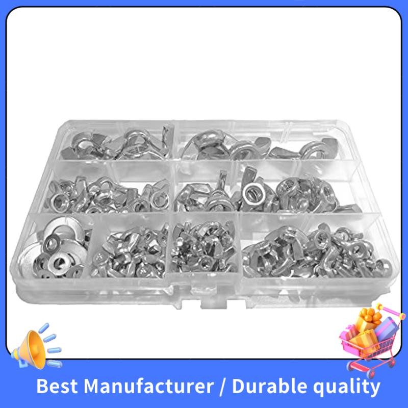 Metric Thread Wing Screw, Hand Screw Wing Nuts Kit Set with 52 Washer ...