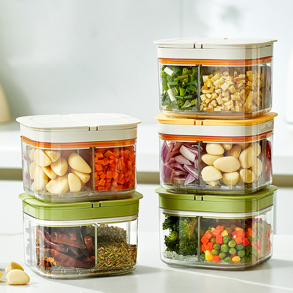 Fridge Fruit Storage Containers,Divided Serving Tray with Lid | Shopee ...