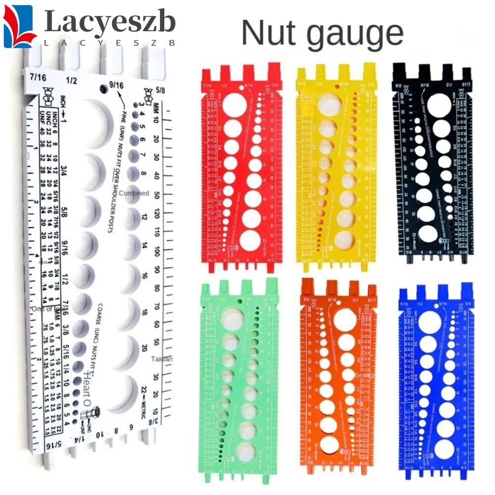 LACYESZB Nut Gauge, Portable Metric Size Screw Size Measuring Ruler ...