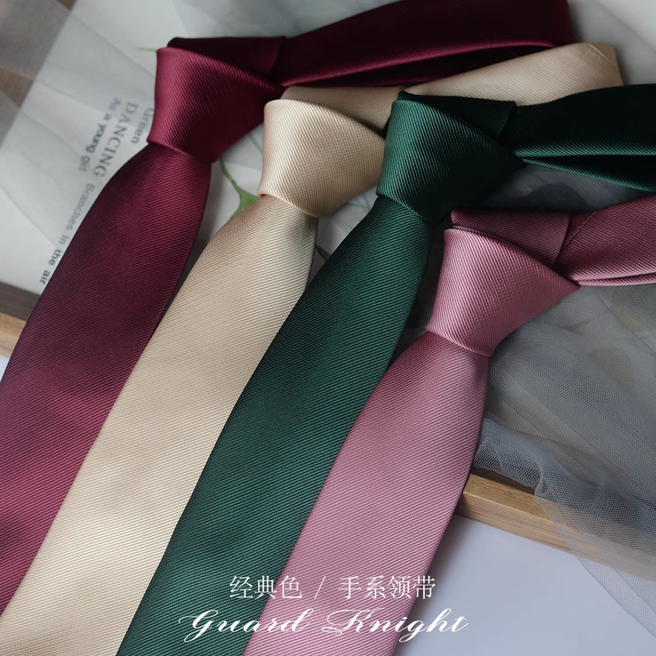 6cm Solid Color Necktie Men's Women's Self-tied Casual Formal Business ...