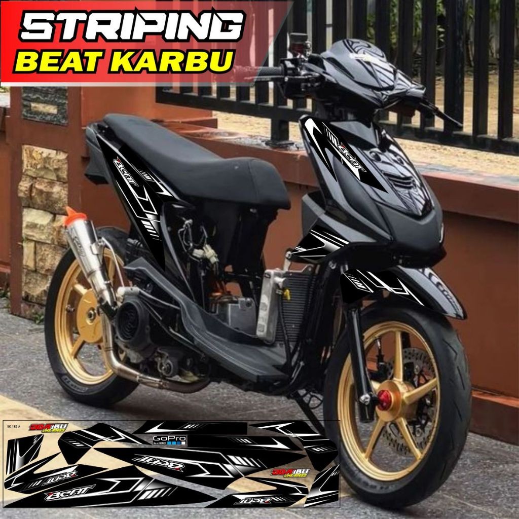 Honda Beat Karbu Body List Sticker Striping Racing Design | Shopee ...