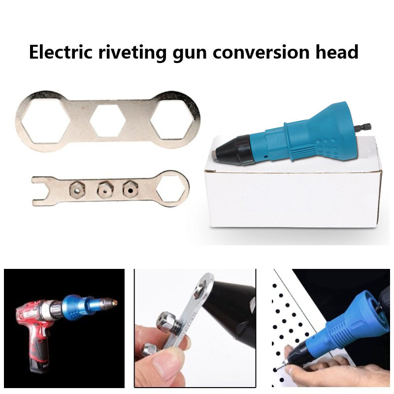 Electric Rivet Gun rivet nut gun drill adapter Cordless riveting tool ...