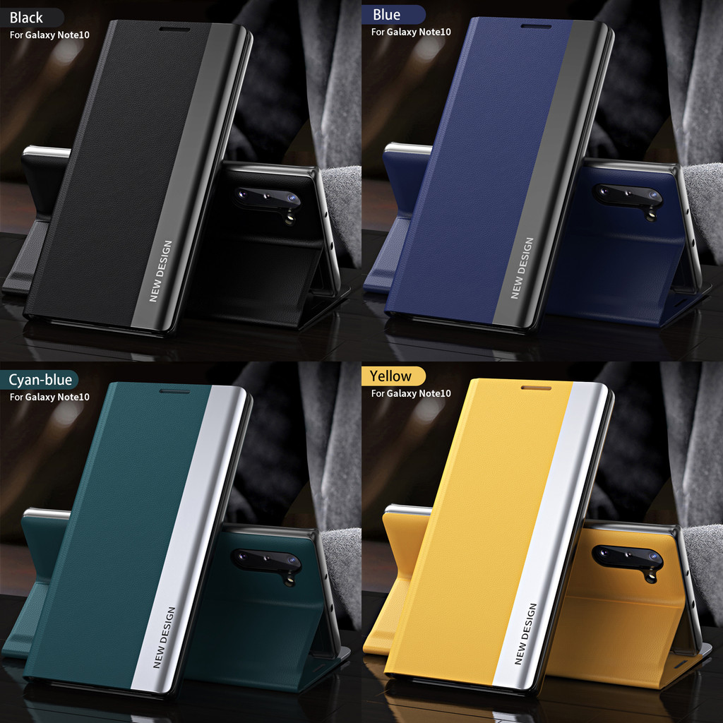 Casing For Samsung Galaxy Note 10 Plus Note 20 Ultra Note Note Flip  Bracket Leather Hold Phone Case