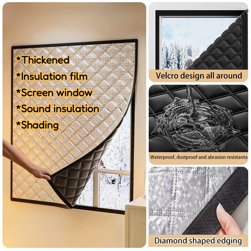 Black Blackout Curtains for Bedroom Home, Soundproof Thermal Insulation ...