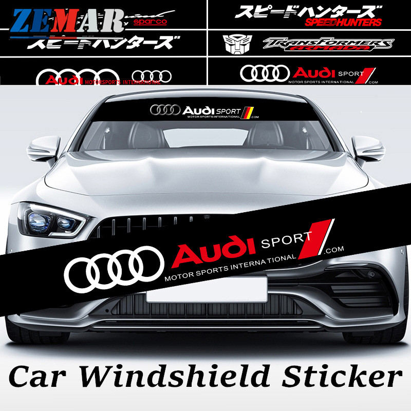 Audi Car Front Rear Window Sticker Car Windshield Decal Waterproof ...