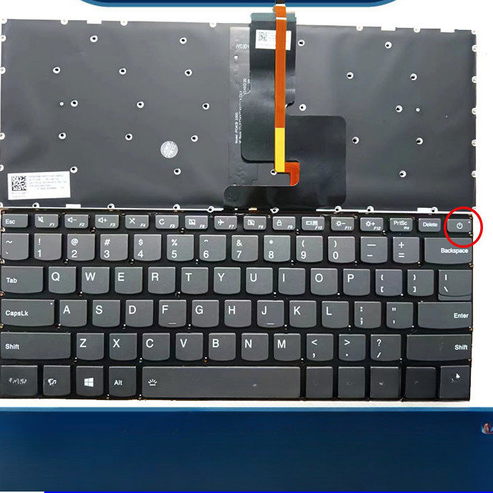 Clavier AZERTY Français D'origine Pour Lenovo Ideapad 120S-14IAP (réf. 81A5) - Noir - Neuf
