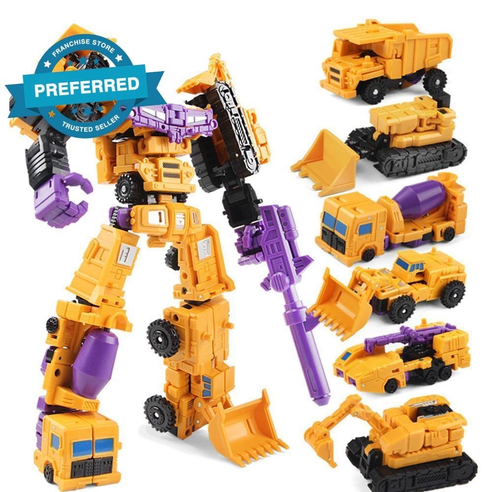 6 In 1 Nbk 42cm Devastator Toy Transformation Ko Robot Excavator Model ...