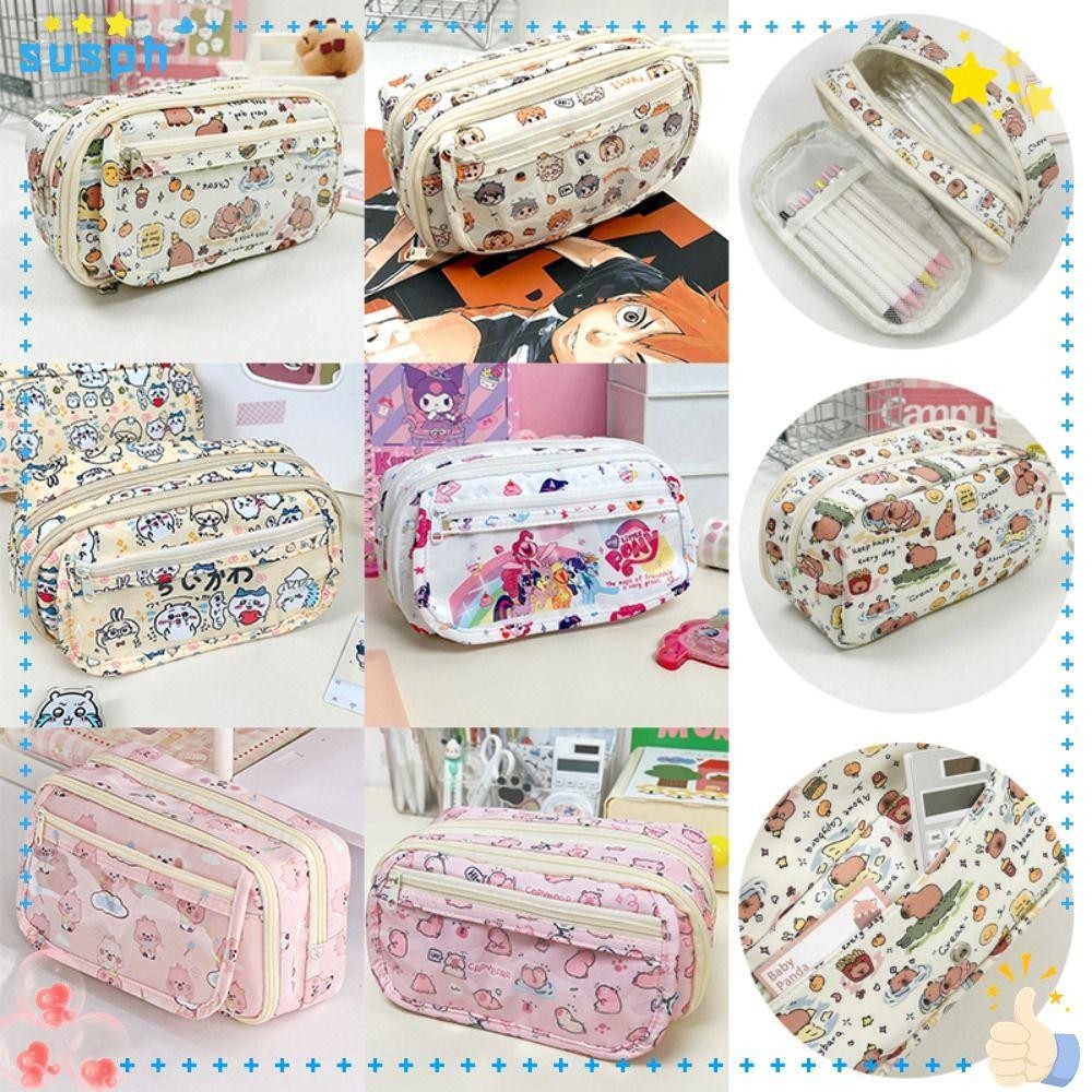 SUSPH Pen Bag, Loopy/Chiikawa/MyLittle Pony Large Capacity Pencil ...