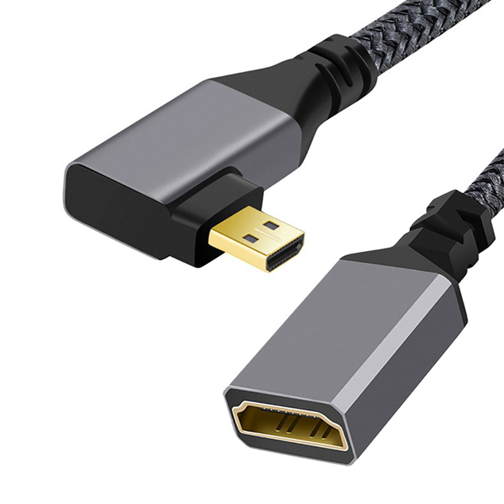 20CM Micro HDMI-Compatible Converter V2.0 Right Angled for Cameras HDTV ...