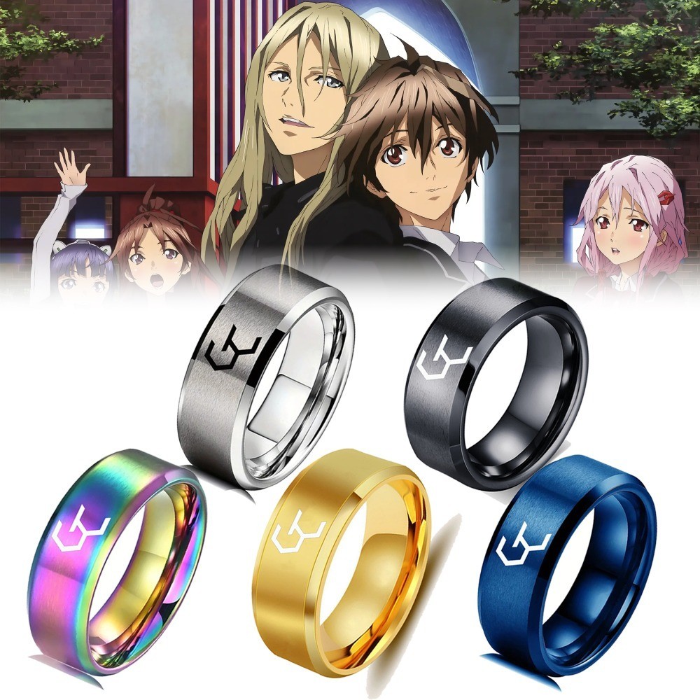 Anime Guilty Crown Ring CG OUMA SHU TSUTSUGAMI GAI Stainless Steel ...