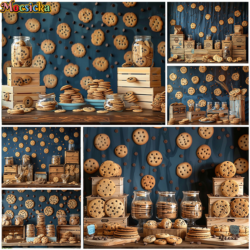 Photography Background Kitchen Handmade Cookies Dessert Decor Birthday ...