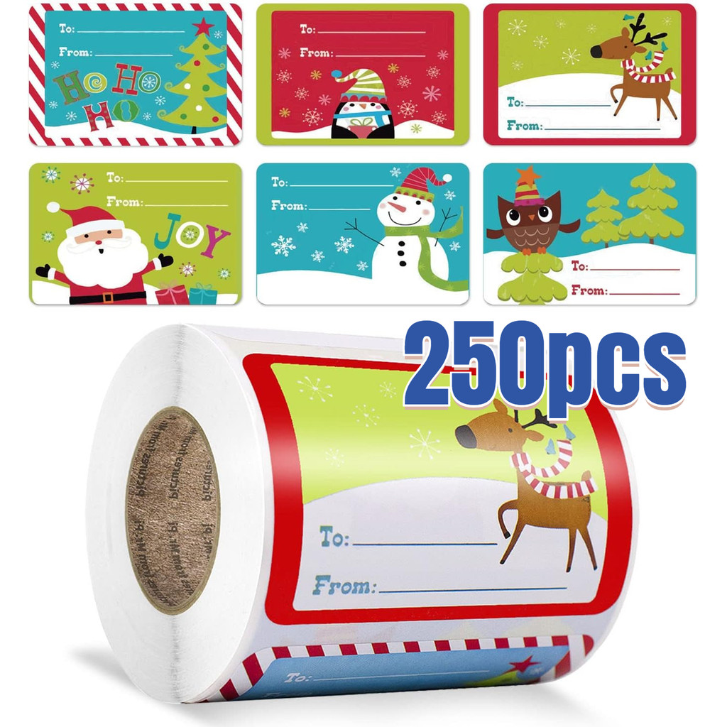 250pcs Christmas Gift Tags for Holiday Presents Decoration, Santa ...