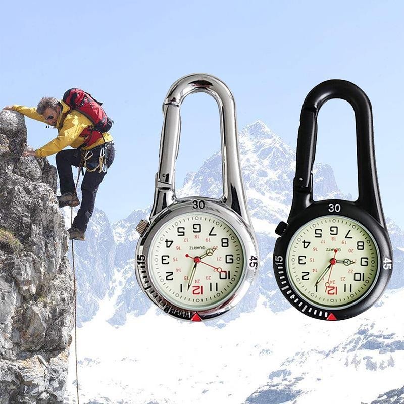 Outdoor Portable Chronograph Carabiner Watch Old-fashioned Waist Watch ...