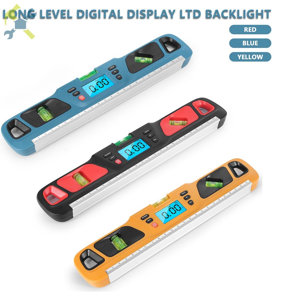 Flintronic Livella Digitale Con Display LED | Inclinometro 4x90° Con Laser E 4 Lati Magnetici, Goniometro IP54 Per Edilizia E Falegnameria