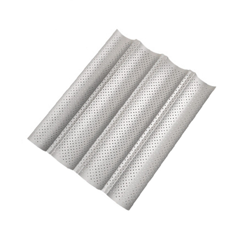 DL TCY 2/3/4 Wave Nonstick Perforated French Bread Baking Pan Carbon