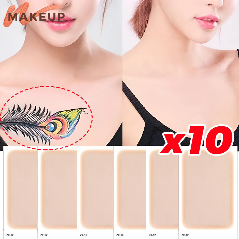 10 Pcs Tattoo Cover Up Patch - Scar Birthmarks Concealer Tape ...