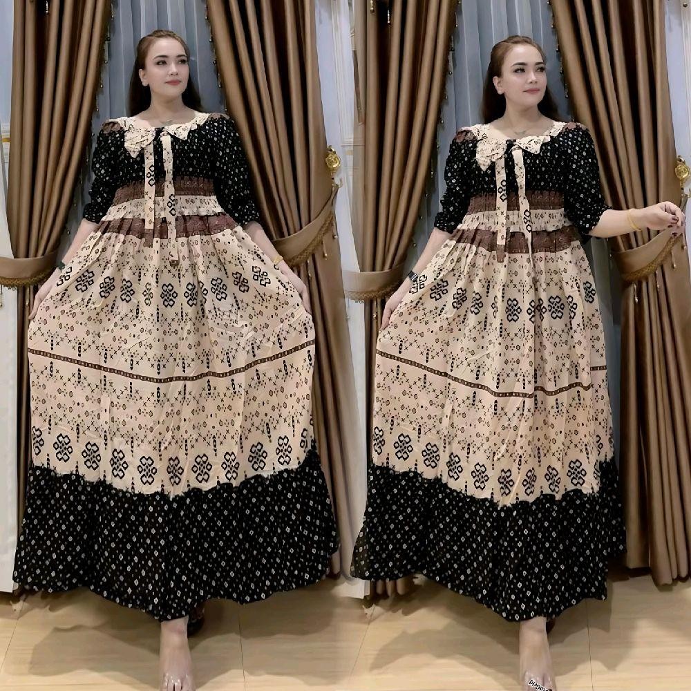 KATUN Vikaya Ribbon Semokring | Chest Ribbon Dress | 7/8 sleeves ...