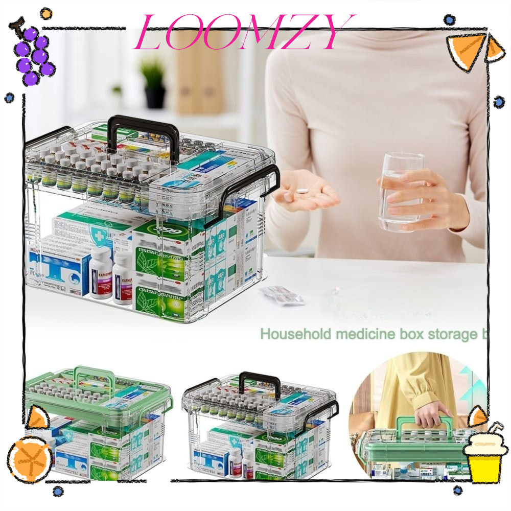LOOMZY Storage , Portable Multi Layer Medicine Box Organizer ...