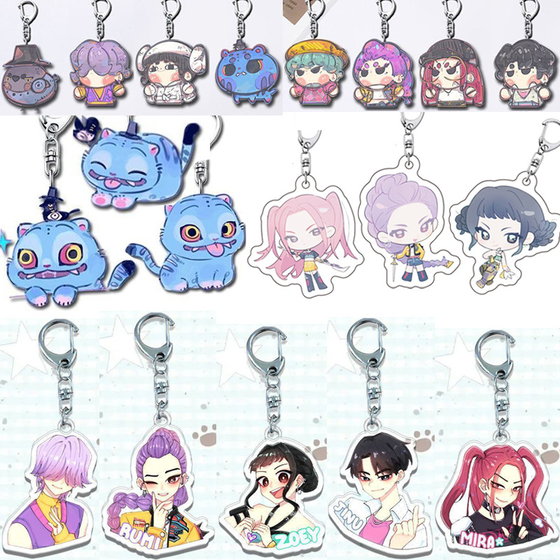 Kpop Demon Hunters keychain Romance Rumi Mira Jinu Zoey Pendant ...