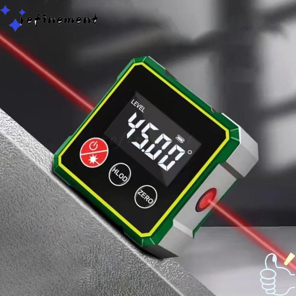 REFINEMENT Laser Inclinometer, Rechargeable LCD Display Angle Level ...