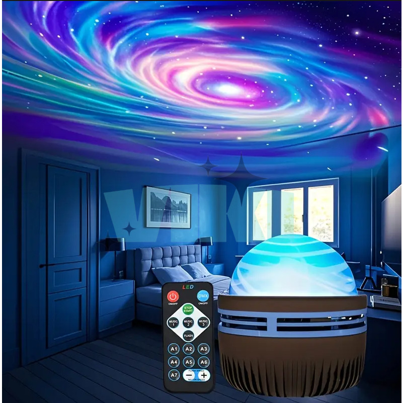 Portable Starry Projector Light With Remote Control USB Plug In Night ...