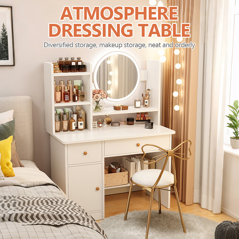 Dressing Table Bedroom Minimalist Modern Ins Vanity Table Organizer ...
