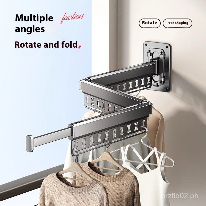 Foldable Clothes Drying Rack for Balcony, Home Indoor No-Drill ...