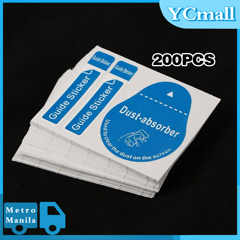 200pcs Dust Removal Sticker Lcd Screens Tempered Glass Dust-Absorber ...