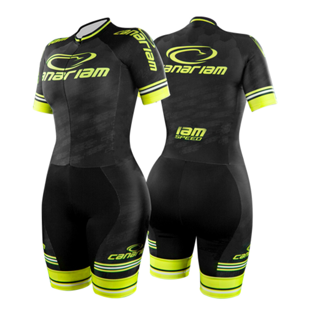 NEW STYLE 2023 Women Short Sleeve Speed Skating Suit Jumpsuit Roupa