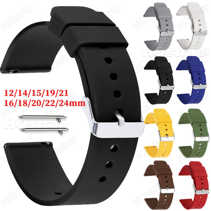 Bracelet Montre WOCCI Silicone | 18-24mm | Boucle Acier Inoxydable | Imperméable