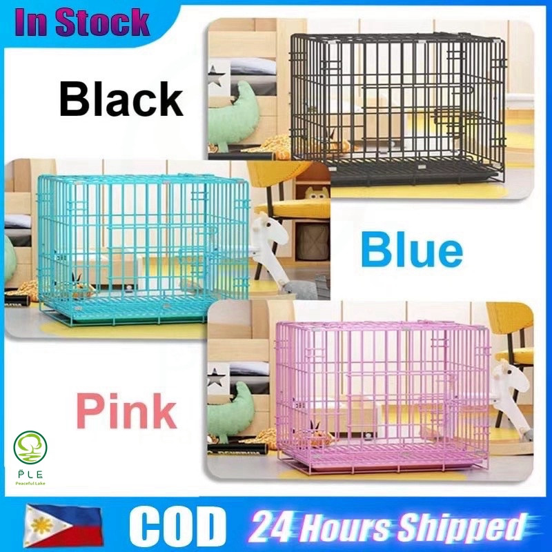 Cat Dog cage Foldable with Poop Tray Heavy Duty Pet Cages Rabbit Cage ...