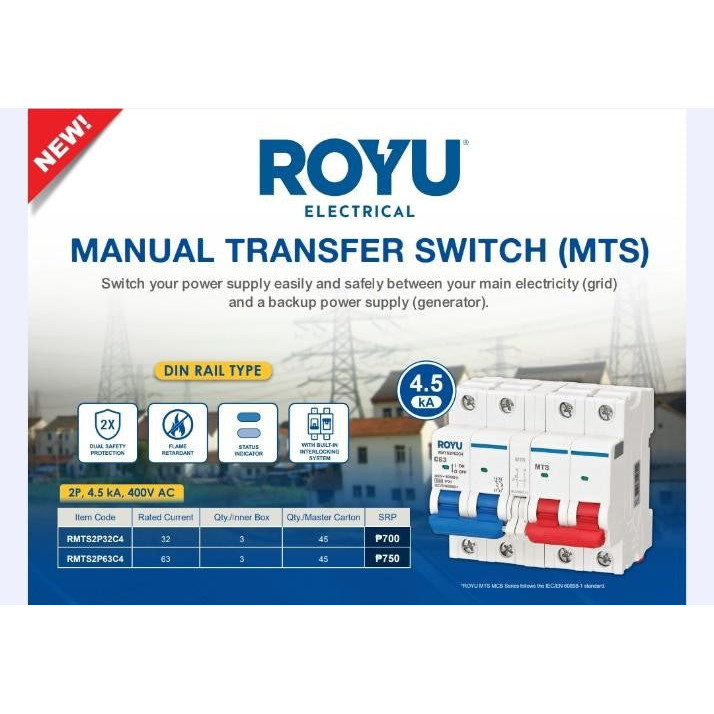 ROYU MANUAL TRANSFER SWITCH Shopee Philippines