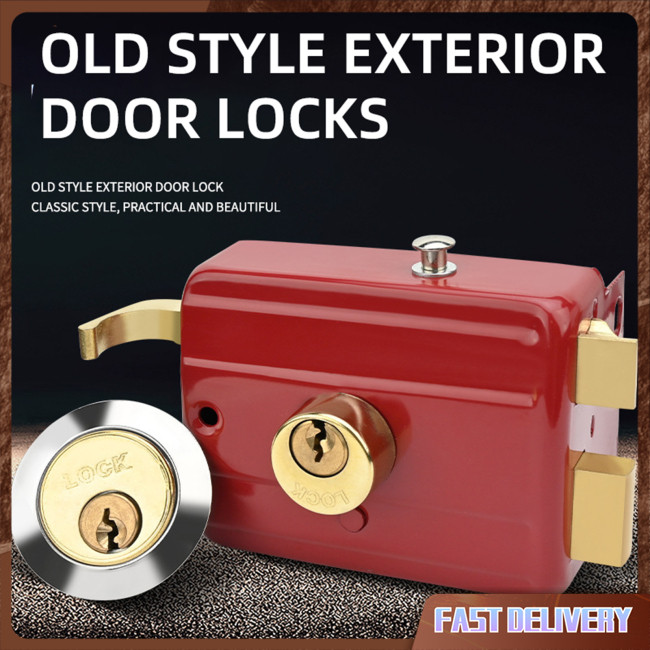 Home Safety 559 Rim Lock, Exterior Door Gate Vertical Keyway Cylinder ...