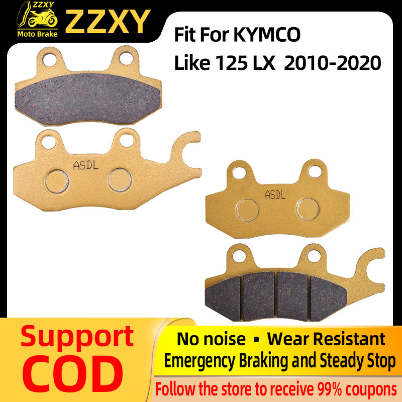 1 set Front And Rear Brake Pads For KYMCO Like 125 LX 2010-2020 Like ...