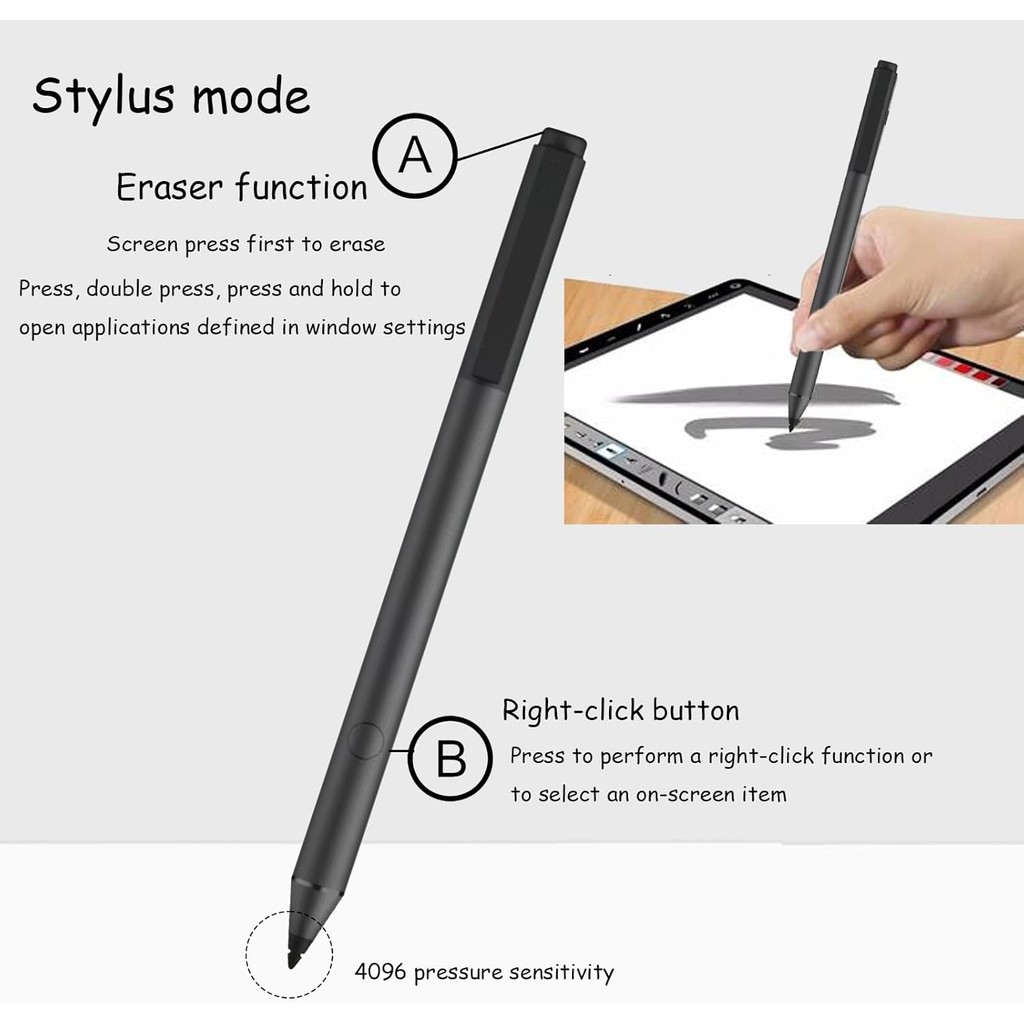 Rechargeable MPP 2.0 Tilt Pen, Stylus Pen For HP Pavilion X360 Envy