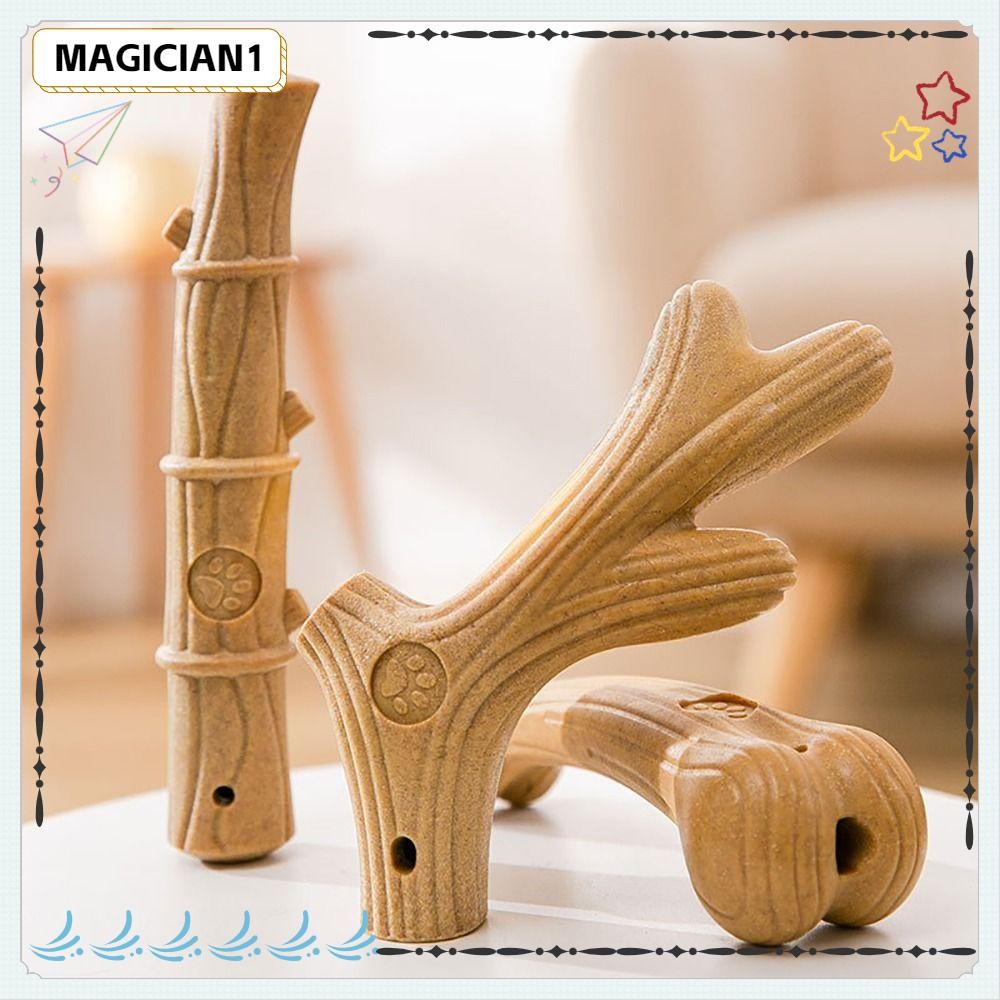 MAGICIAN1 Dog Chew Toys, Interactive Training Bone Antler Shape Molar