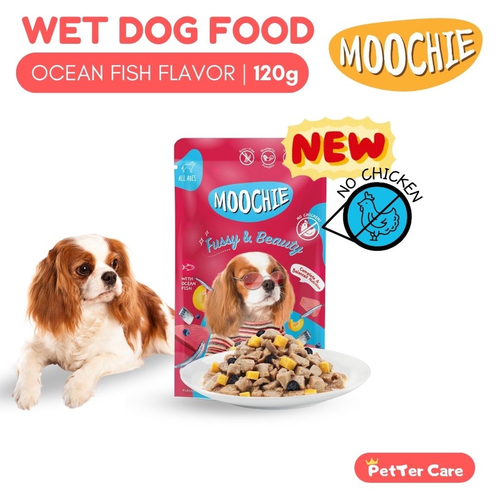 Moochie Dog Food Chunk Ocean Fish Flavor GrainFree, No Chicken