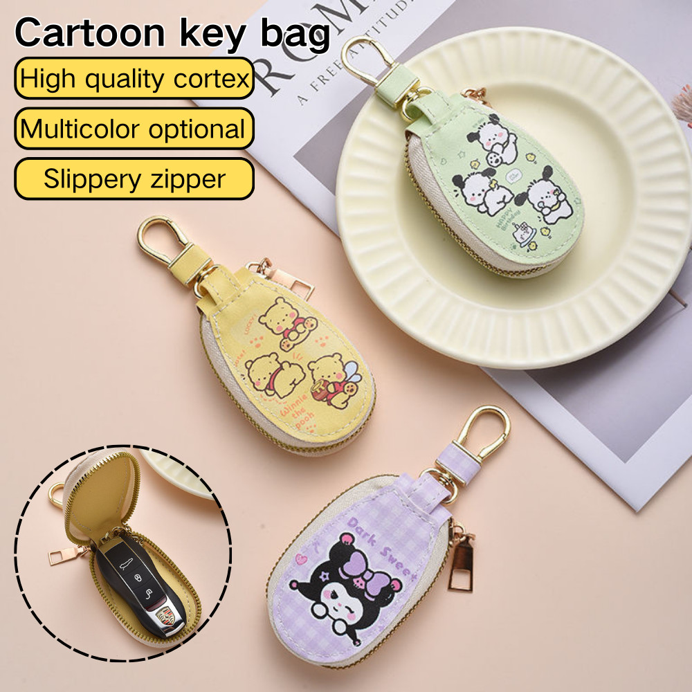 Mini Car Key Wallets for Women and Couples Portable Zipper Door Keys ...