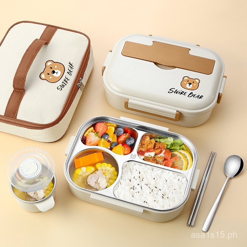 Insulated Lunch Box Bento Divider Type for Students and Office Workers ...