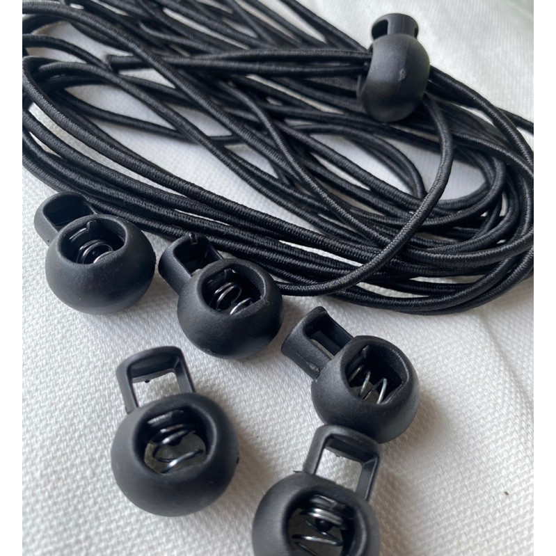 3mm String Cord Garter and Adjuster BLACK WHITE DIY (sold separately ...