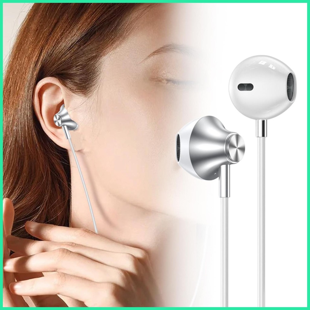 Wired Headphones with Mic Comfortable Plug In Headphones Noise ...